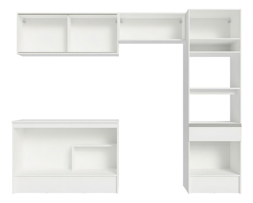 Cocina Integral Completa Modular Madesa Topazio 260cm 01 Blanco