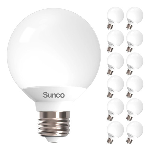 Sunco 12 Pack Vanity Globe Bombillas G25 Led Para Espejo De 