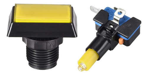 Botón Push Led 12v Rectangular Uxcell 49x33 Mm