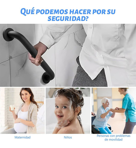 2pcs Barra Seguridad Para Baño, 40cm Barras Seguridad Apoyo