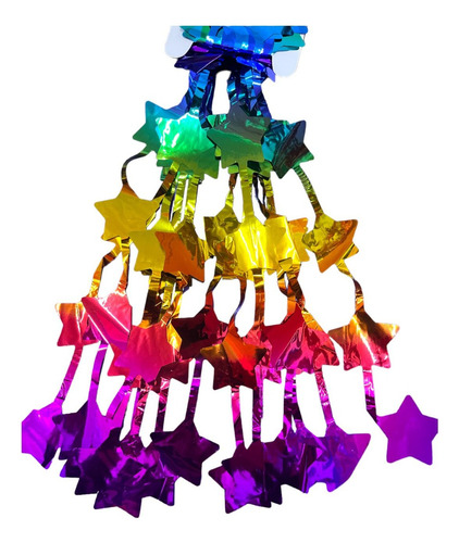 1 Cortina Tornasol Con Diseño De Estrellas Ideal Para Fiesta