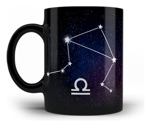 Caneca Constelação Zodíaco Signo De Libra Balança 325ml