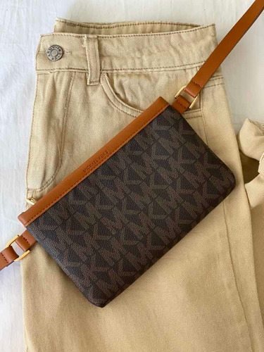 Cartera Riñonera Cinturón Michael Kors Monogram Ns Original