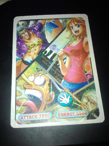Carta Brillante One Piece Nami,franky,ussop Y Zoro