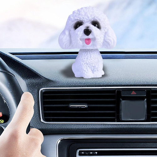 Bobble Head Dog Simulation Shaking Head Dog Decor Para El