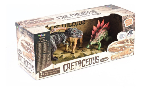 Dinosaurios Cretaceous T-rex 3 Figuras Playset 3 En Caja