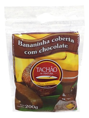Imagem 1 de 1 de Bananinha Com Chocolate Tachão De Ubatuba 200g