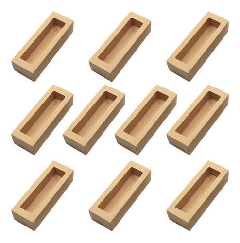 Cajas De Embalaje De Papel Para Macarrones Transparentes, 10