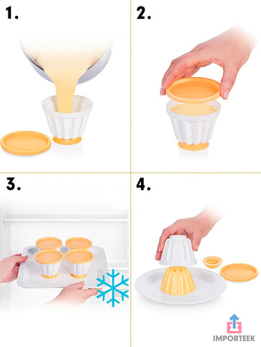 Para Z 4pz Molde Flan Individual Flanera Reposteria