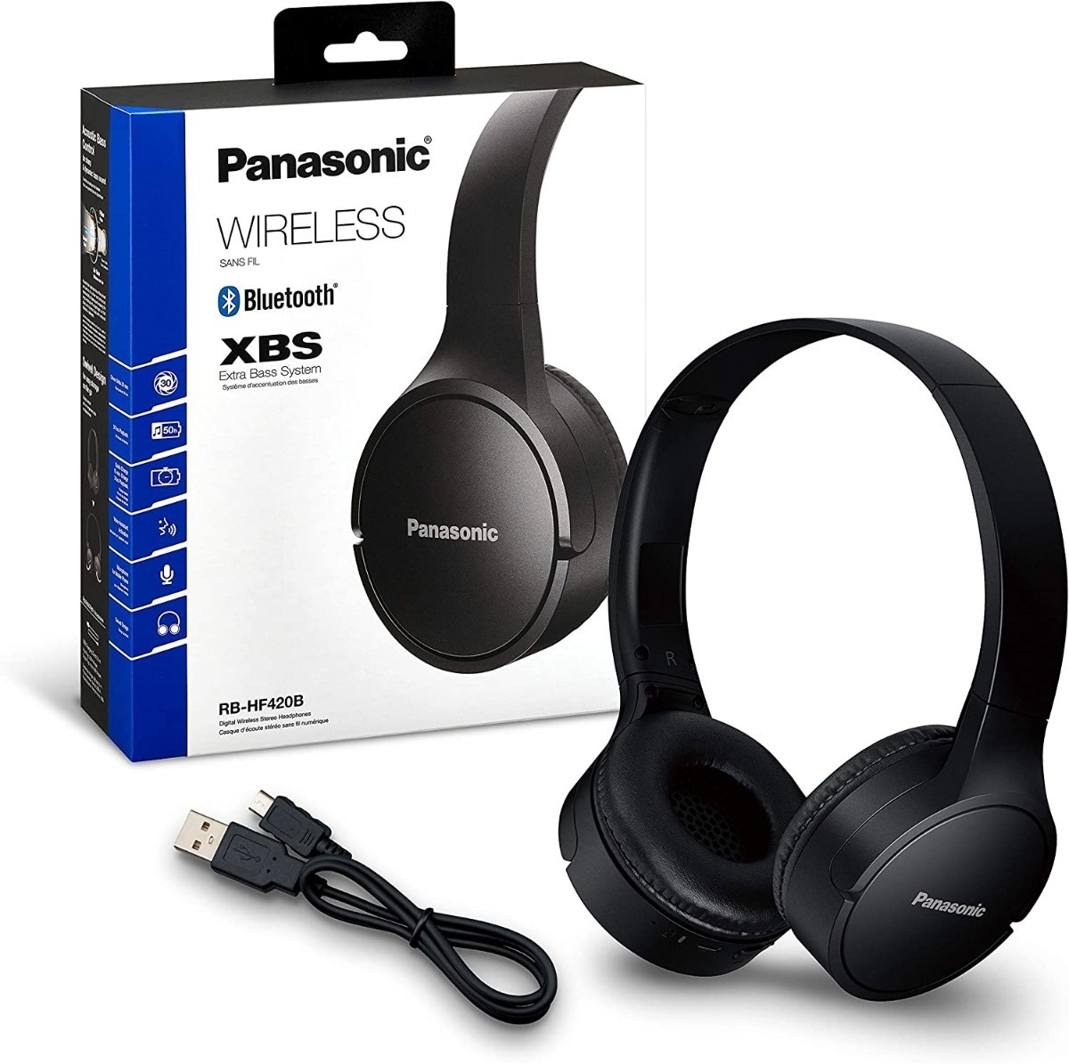 Audifonos Panasonic Bluetooth Hf420b Extra Bass 50hrs Mic | Mercado Libre