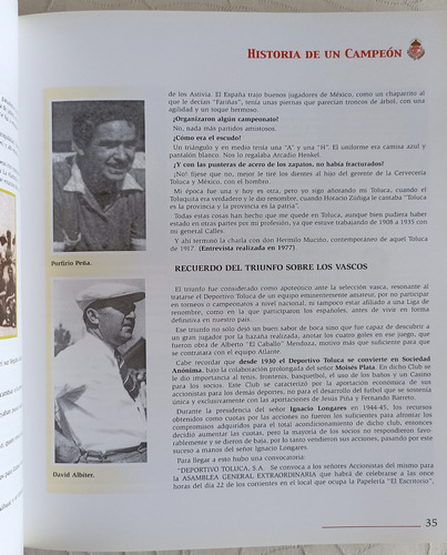 Historia De Un Campeón 1917-2004 Deportivo Toluca