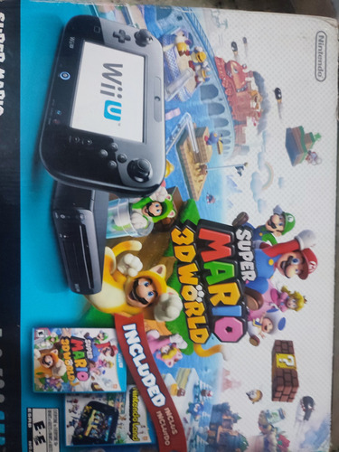 Nintendo Wii U Negro + Juego Mario Kart Original (90dlrs)