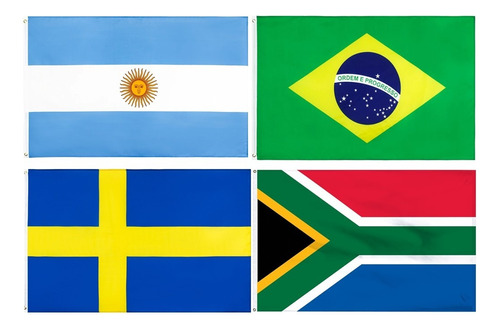 Bandeiras Usa + Brasil + Escocia 90 X 150 Cm Oficial Grande