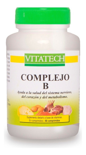 Complejo B Vitaminas X 60 Comprimidos Vita Tech Sabor Sin Sabor
