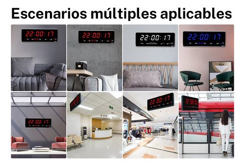 A Reloj De Pared De Aleación De Aluminio Led Digital De 36