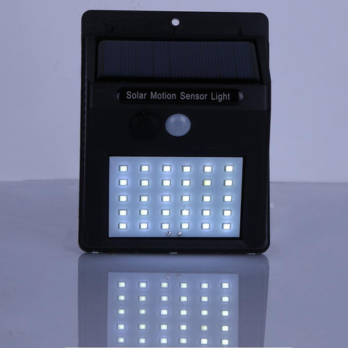 Imagen 4 de 10 de Luz Farol Lámpara Led Sensor Solar Batería Interperie 30 Led