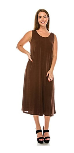 Jostar Mujer Stretchy Tanque Vestido Largo