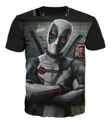 Camiseta De Deadpool Marvel Super Héroes Niño Adulto 