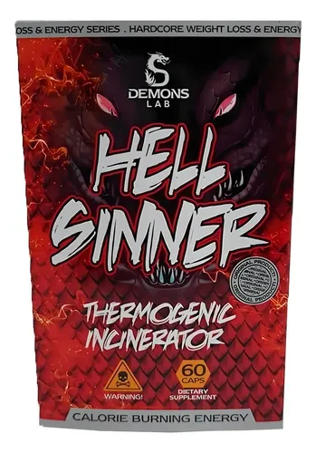 Termogênico Demons Lab Hell Sinner 60 Cápsulas Sem Sabor