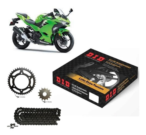 Kit Transmissão Did Kawasaki Ninja 400 2018 520vo-106zb