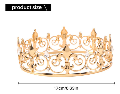 Royal King Crown For Men - Metal Prince Crowns And Tiaras