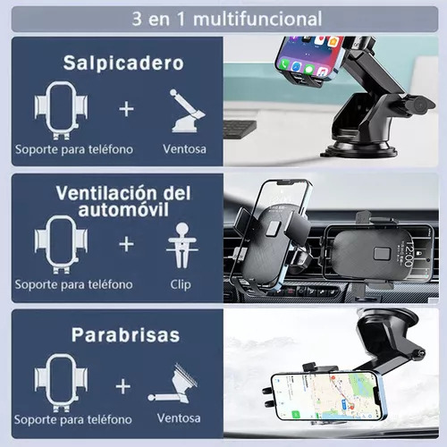 Soporte Para Celular Para Coche Estable Antichoque Mucho Pes