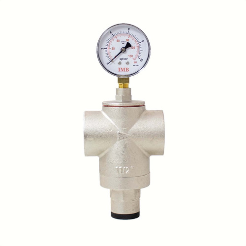 Válvula Redutora Pressão 2 Latão Ivm E Manômetro 150 Psi