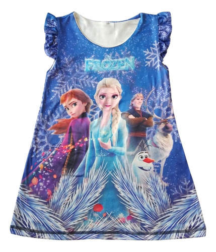 Vestido Batita Blusón Elsa Niña Ana Olaf Frozen