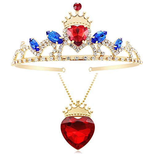 Evie Red Heart Collar Y Descendants 3 Crown Gold Tiara ...