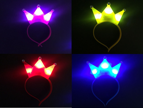 Imagen 1 de 10 de 60 Vinchas Corona Disfraz Halloween Luz Led Cotillón Carioca