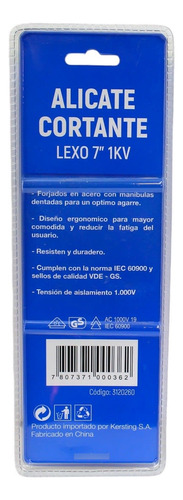 Alicate Cortante Aislado 1000v 7 Pulgadas Lexo