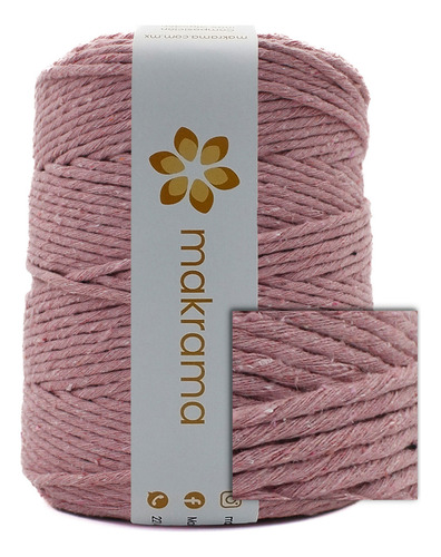 Hilaza De Algodón Para Macrame 3mm Colores Color Palo de Rosa
