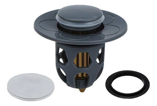 Fregadero De Baño Universal, Tapón De Drenaje, Gris 1pc