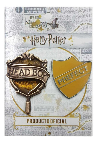 Dijes Harry Potter Pin Head Boy + Prefecto Hufflepuff