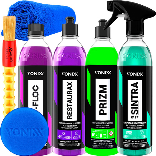 Kit Prizm Shampoo V-floc Restaurax Sintra Fast Pincel Vonixx
