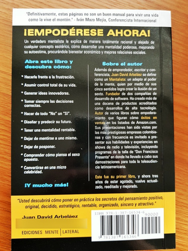 Libro Piensa Poderosamente (de Juan David Arbelaez)