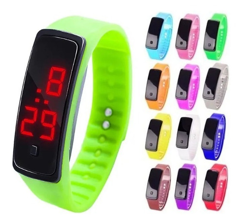 Reloj Pulsera Led Silicona Unisex Deportivo Ajustable Touch