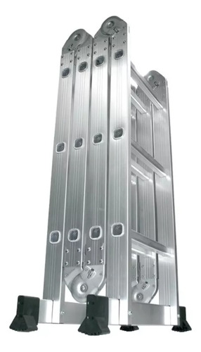 Escalera De Aluminio Extensible 12 Esc.  Plegable 3,70 Mts  