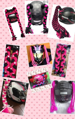 Imagem 5 de 5 de Super Lançamento Tranças Para Capacete Feminino E Infantil