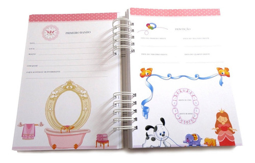 Imagem 7 de 10 de Diário De Bebê Fotos Personalizado Princesa Com Nome
