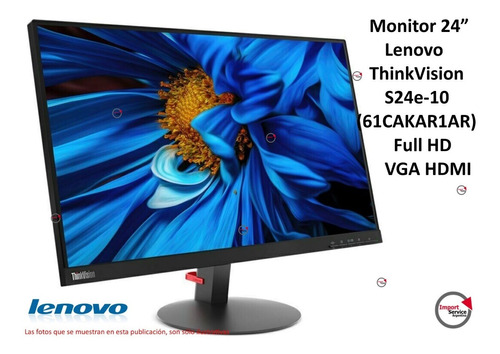 Monitor 24  Lenovo Thinkvision S24e-10 (61cakar1ar) Full Hd 