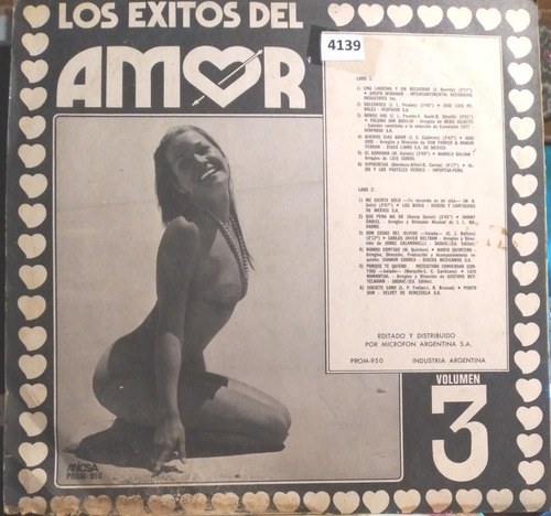 Los Exitos Del Amor Vol 3 Vinilo Lp Original (Usado)