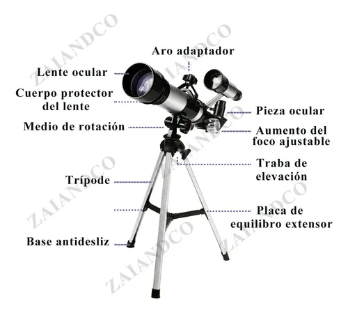 Telescopio Infantil C/ Tripode Aumento Máximo 60x Calidad