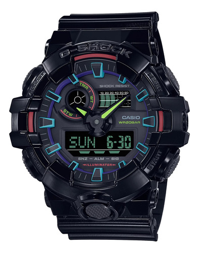 Reloj G-shock Ga-700rgb-1a Virtual Rainbow