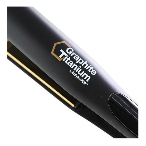 Plancha de cabello BaBylissPRO Graphite Titanium Iónica 1 1/2'' BGT4093 negra 220V