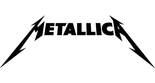 Vinil Sticker Calcomania Logo Metallica Banda Rock 30x15