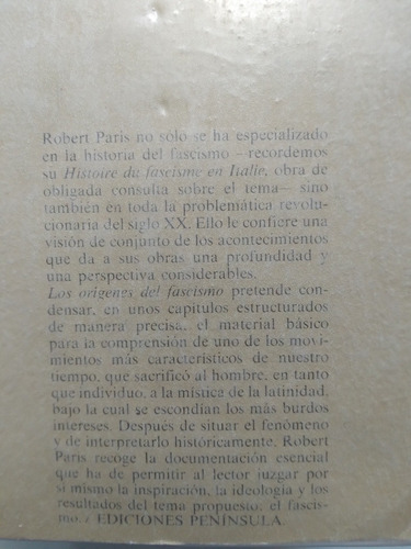 Los Orígenes Del Fascismo (Usado)