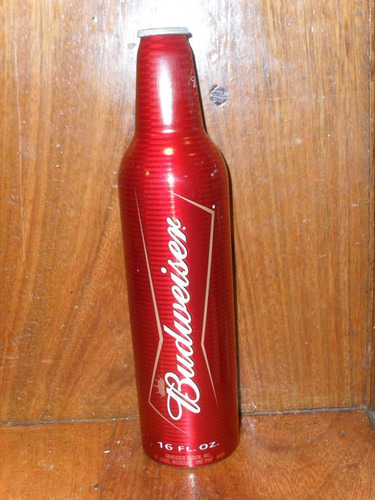 Botella Aluminio Budweiser 16 Fl Oz Eeuu Vacía