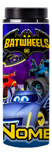 Squeeze Personalizada Nome Batwheels Desenho Batman 750ml