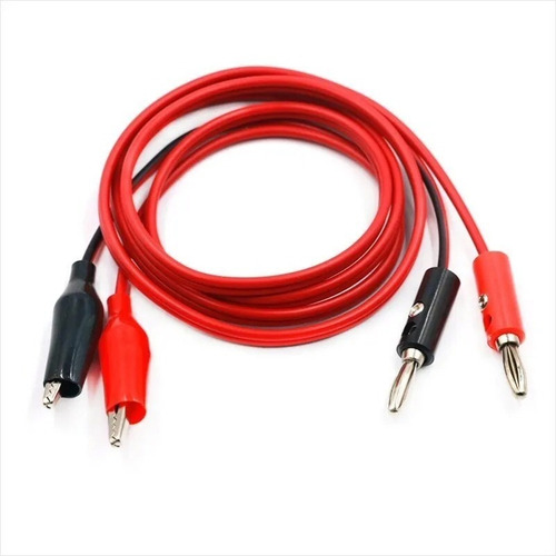 Puntas De Tester Caimán Banana, 1.1m, Cable 24 Awg, Par